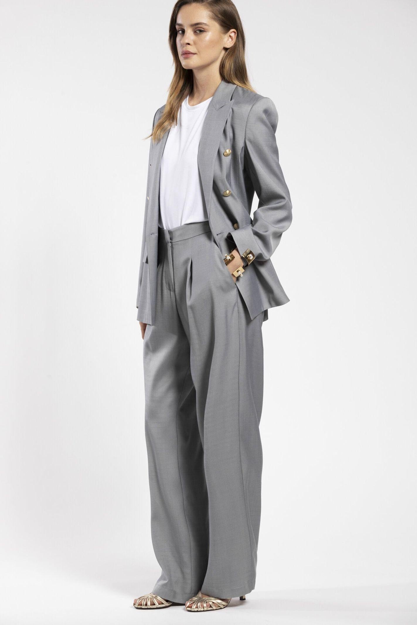 Pantalone largo in shantung PESS02D8 21 CARLA G.