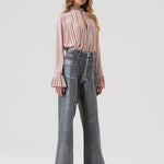 Jeans wide leg spalmato FR25WV2007D419O8 T59 FRACOMINA