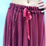 Gonna lunga in tulle MK04.015 BORDEAUX OFELIA