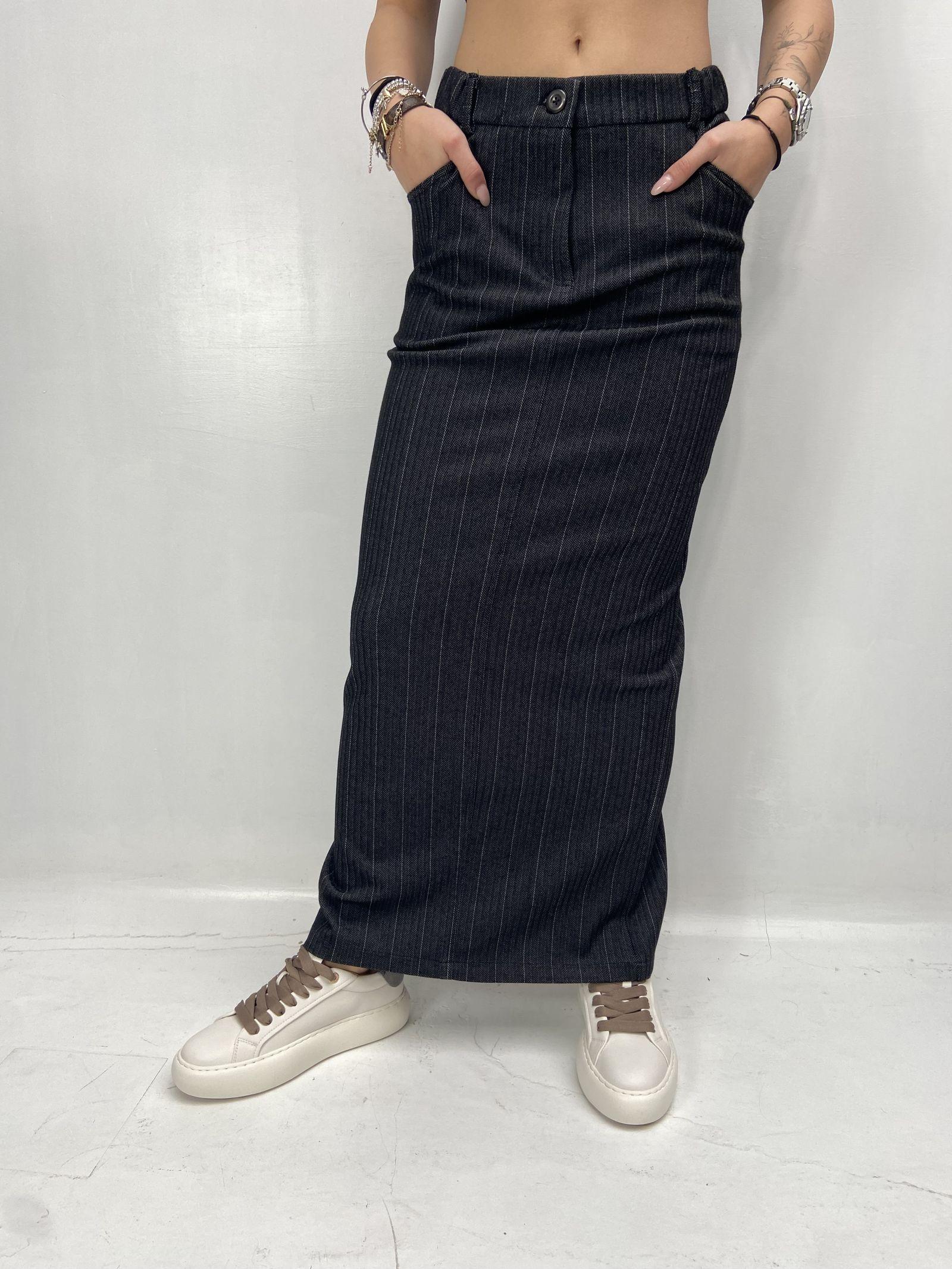 Gonna denim nero SK988 DENIMNERO OFELIA