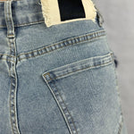 Jeans vita con tascone sulla gamba YW1128 DENIM OFELIA