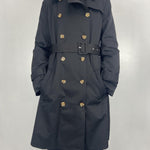 Trench doppio petto con cintura 333 NERO OFELIA