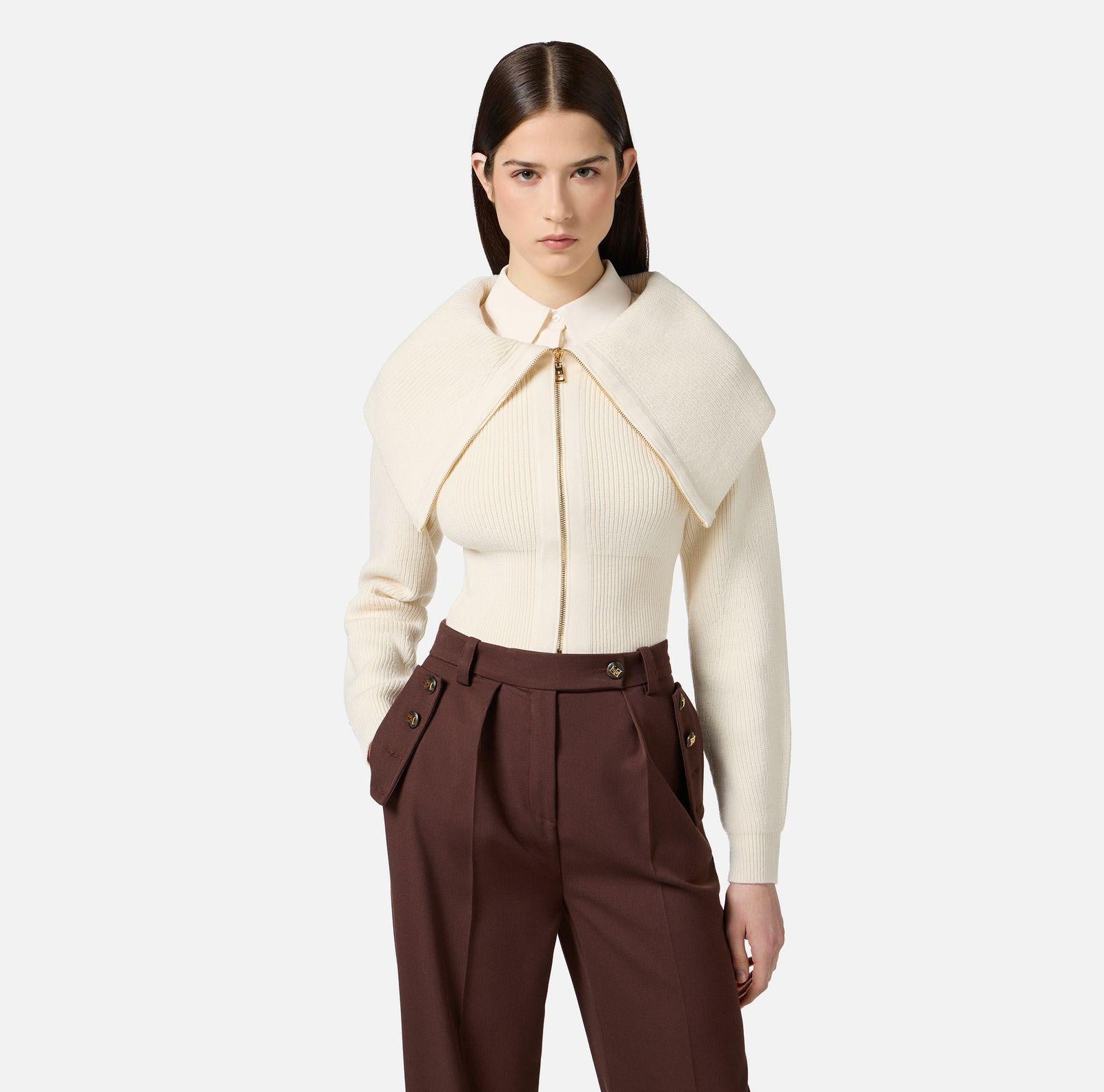 Cardigan con zip MK04S56E2 DZ9 ELISABETTA FRANCHI