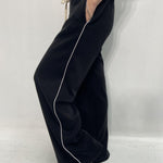 Pantalone gamba ampia Z6034 NERO OFELIA