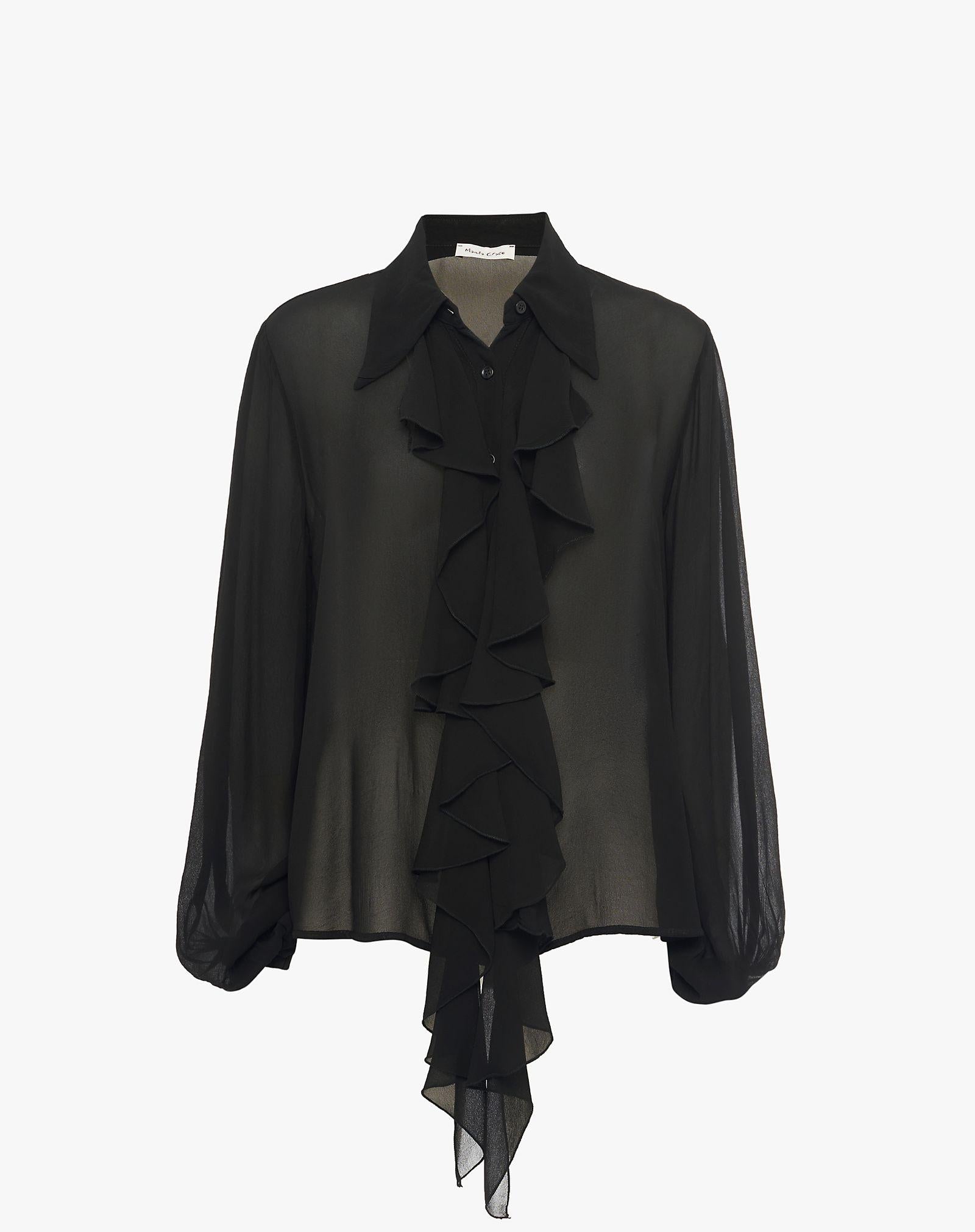 Camicia con volant C032VU MA001 MANILA GRACE