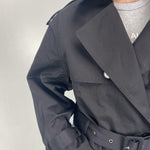 Giacca trench doppio petto B9603 NERO OFELIA