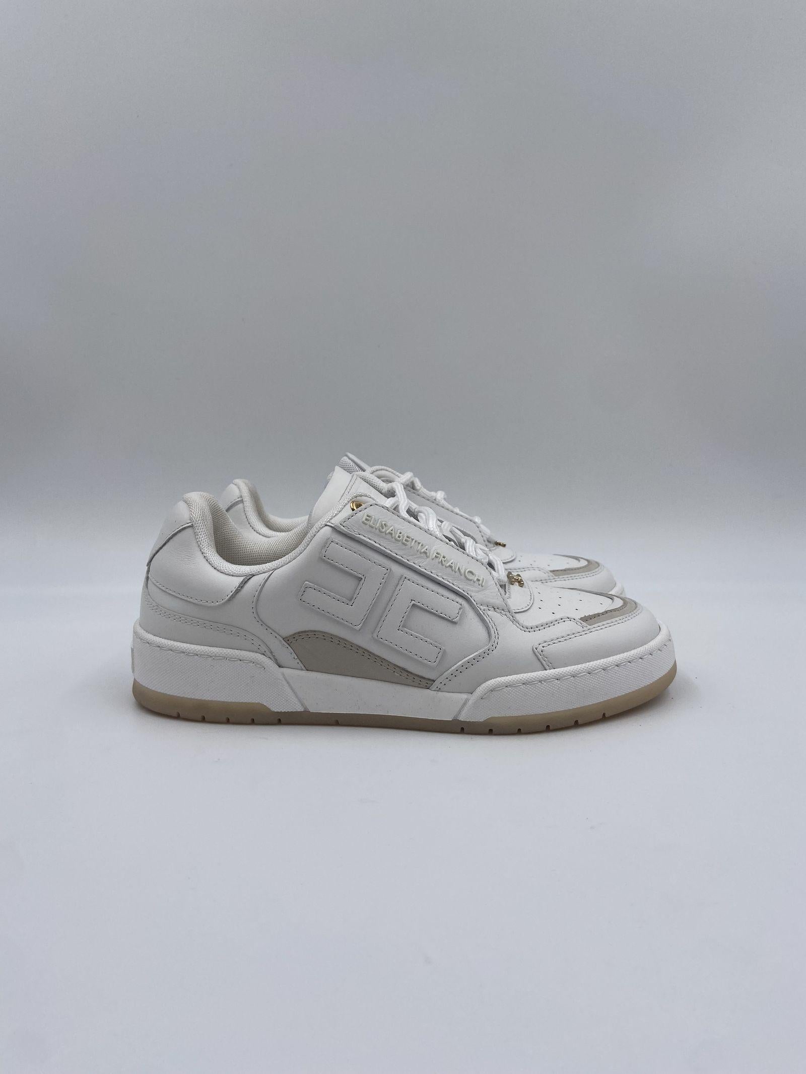 Sneakers in pelle con logo SA28G41E2 360 ELISABETTA FRANCHI