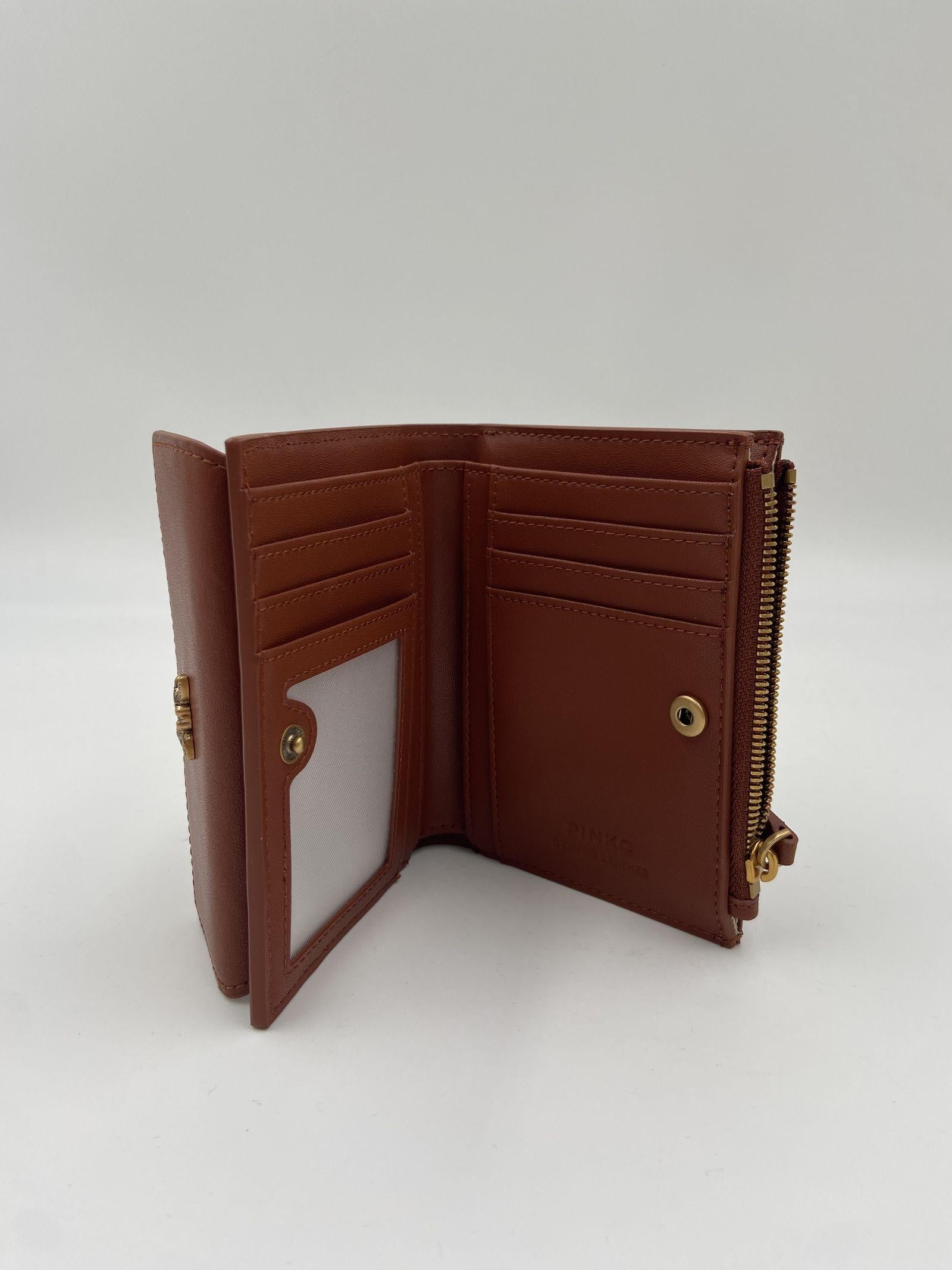 Portafoglio piccolo in pelle 103612-A0F1 L84Q PINKO