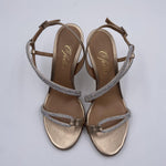 Sandalo alto con strass 2599 ORO OFELIA