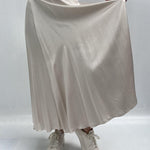Gonna lunga satinata con elastico in vita 8078 PANNA OFELIA