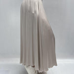 Gonna lunga satinata con elastico in vita 8078 PANNA OFELIA