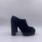 Tronchetto scamosciato con plateau LB645 NERO LELLA BALDI