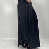 Gonna in raso con pieghe SK1027 NERO OFELIA