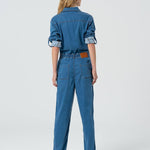 Tuta in denim maniche lunghe FP25SO2003D46302 258 FRACOMINA