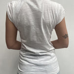 T-shirt con stampa CAOSDONNA BIANCO OFELIA