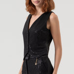 Gilet con strass FQ25WJ5001W815R9 053 FRACOMINA