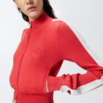 Felpa con zip in tessuto piquet 104738-A2FQ RZ1 PINKO