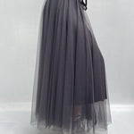Gonna lunga in tulle MK04.015 GRIGIO OFELIA