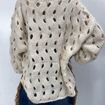 Maglia intrecciata JS376 BEIGE OFELIA