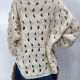 Maglia intrecciata JS376 BEIGE OFELIA