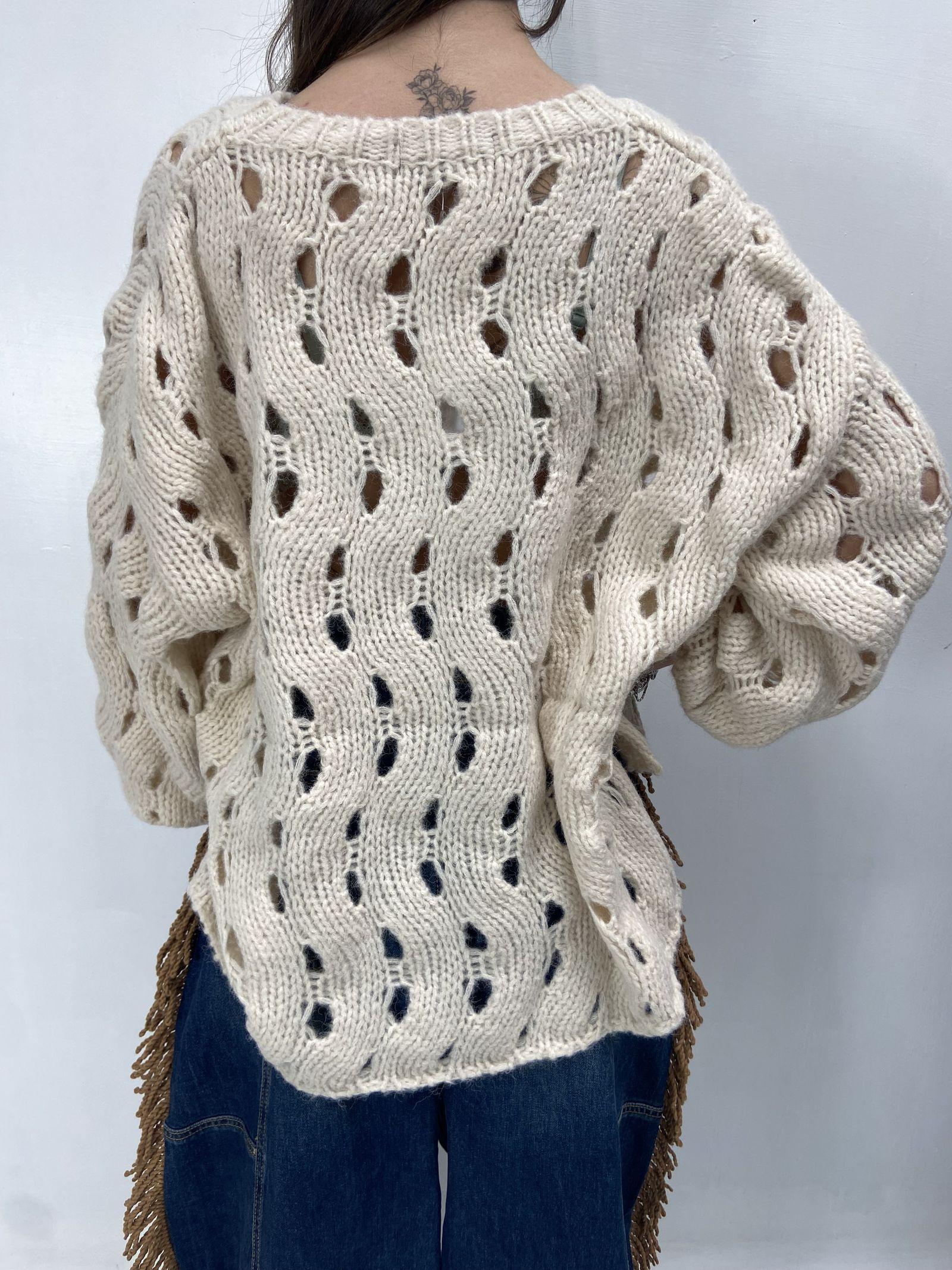 Maglia intrecciata JS376 BEIGE OFELIA