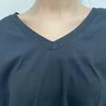 T-shirt scollo a V 2831 NERO OFELIA