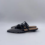 Scarpa bassa aperta con borchie 2569 NERO OFELIA