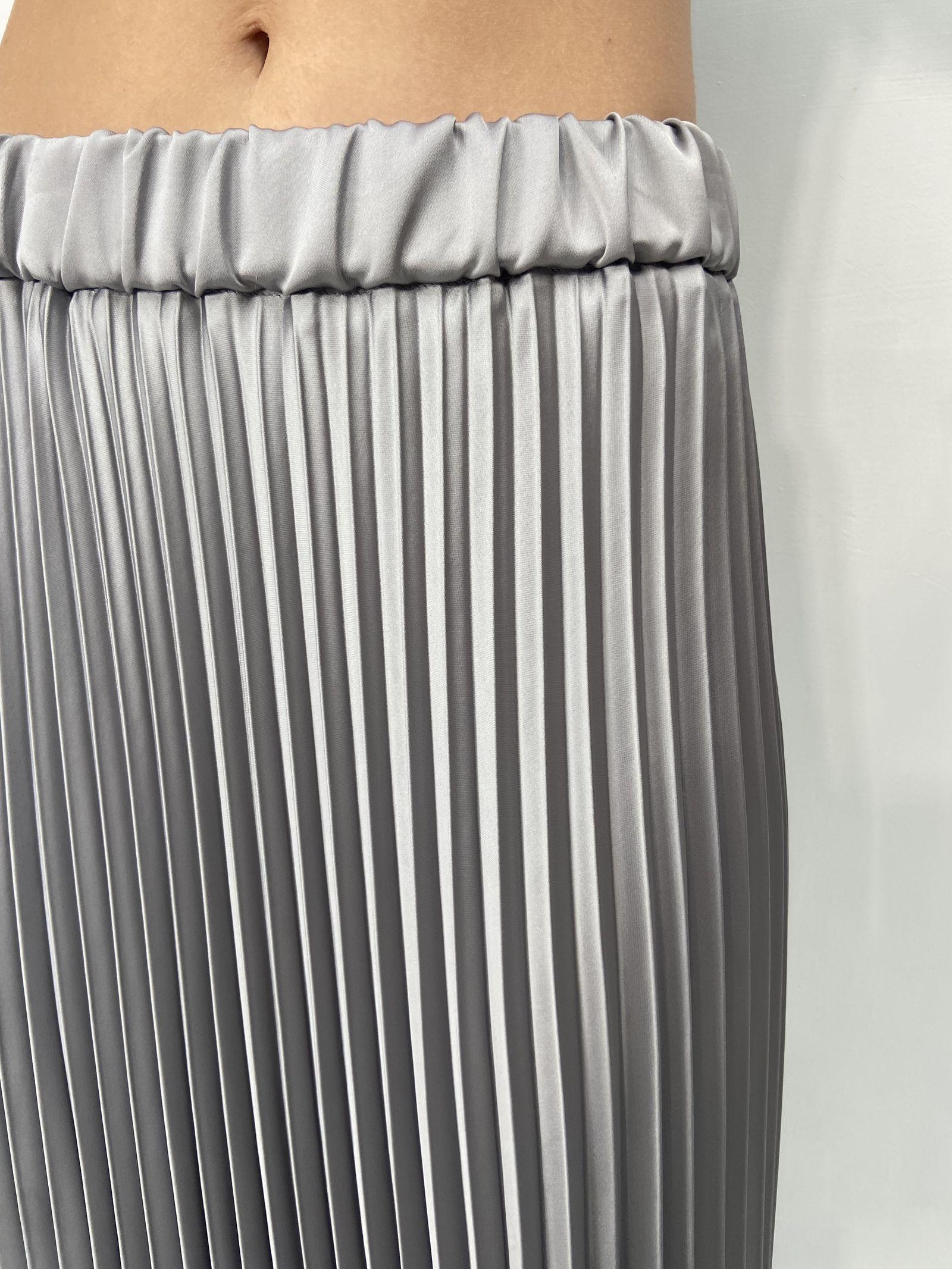 Gonna in raso plissè SK1183 GRIGIO OFELIA