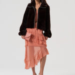 Giacca over con zip FQ25WC4002O44501 091 FRACOMINA