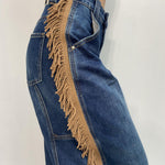 Jeans con frange LAF271PLUS DENIM OFELIA