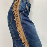 Jeans con frange LAF271PLUS DENIM OFELIA