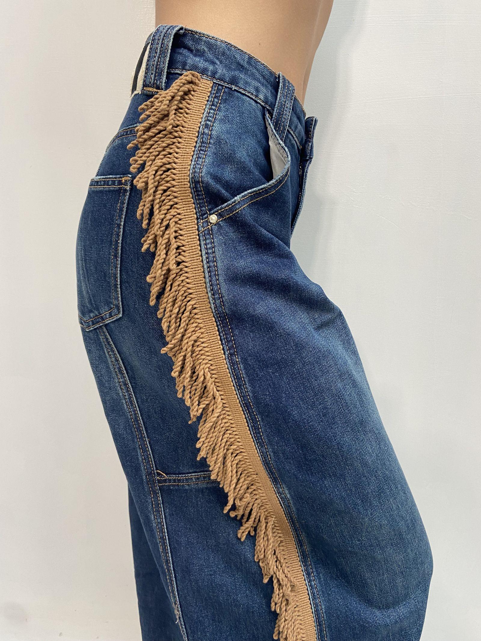 Jeans con frange LAF271PLUS DENIM OFELIA