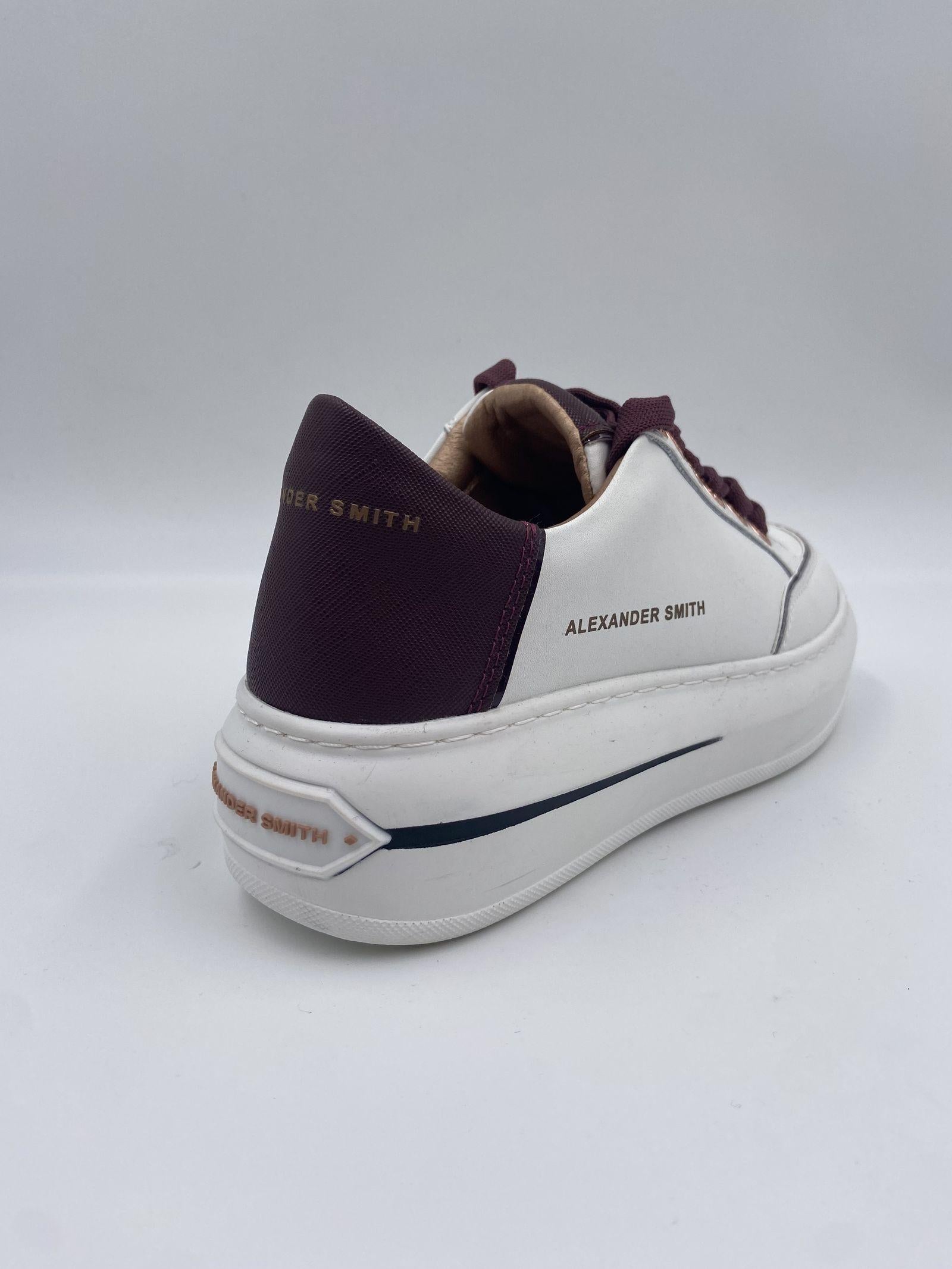 Sneakers Lancaster Woman White Bordeaux ASBALSW 1806 WDX BIANCOBORDEAUX ALEXANDER SMITH