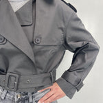 Giacca trench doppio petto B9603 GRIGIO OFELIA