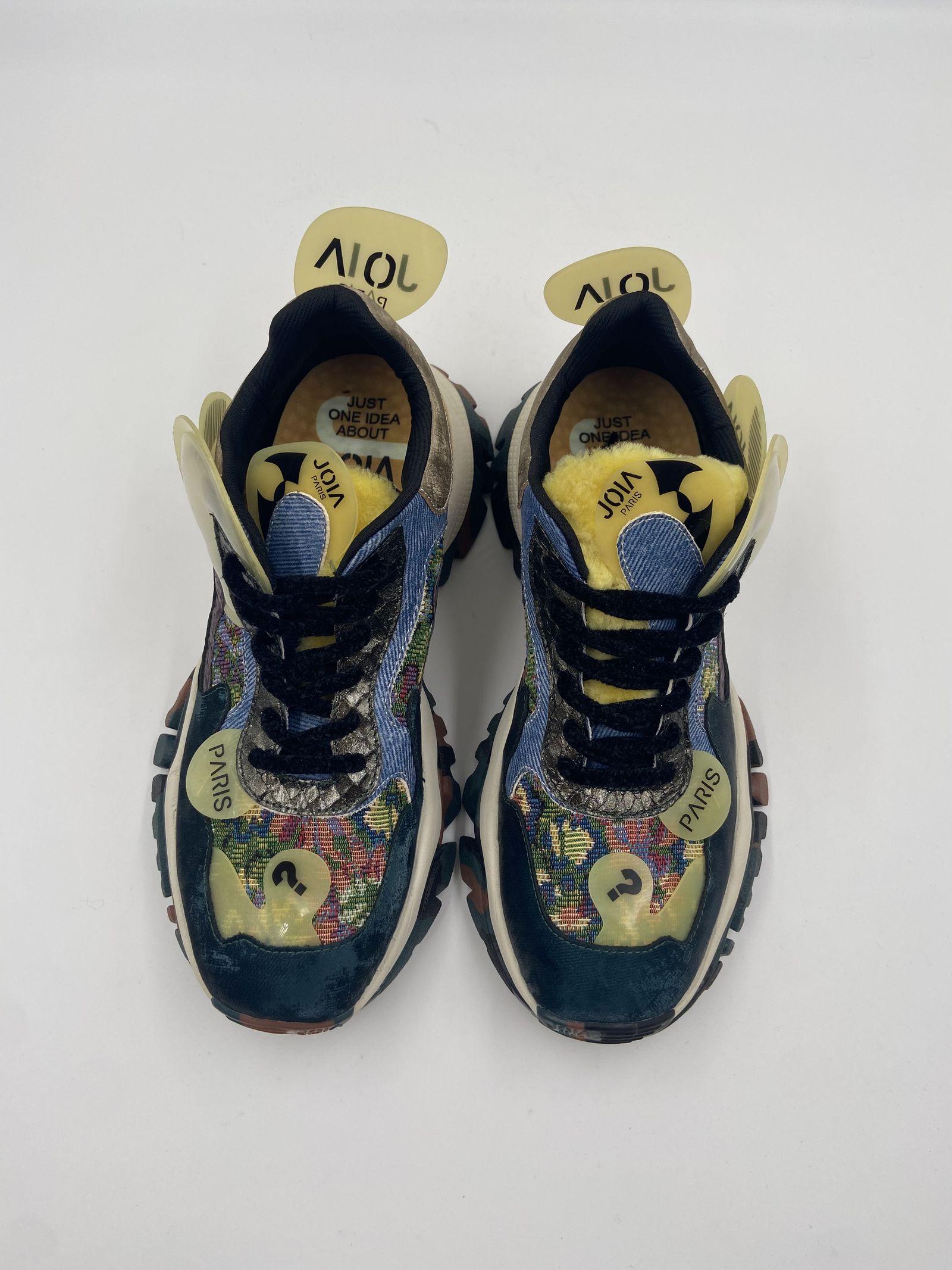 Sneakers verde blu e gialle 033-8004 VERDE JOIAPARIS