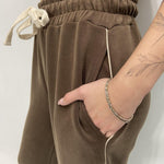 Pantalone gamba ampia Z6034 VERDE OFELIA