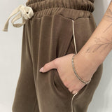 Pantalone gamba ampia Z6034 VERDE OFELIA