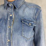 Camicia denim lavaggio chiaro 220102JC710 DENIM OFELIA