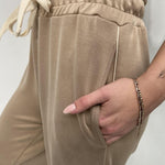 Pantalone gamba ampia Z6034 BEIGE OFELIA