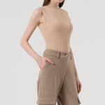 Pantalone cargo vita alta FR25WVC014W80501 L46 FRACOMINA