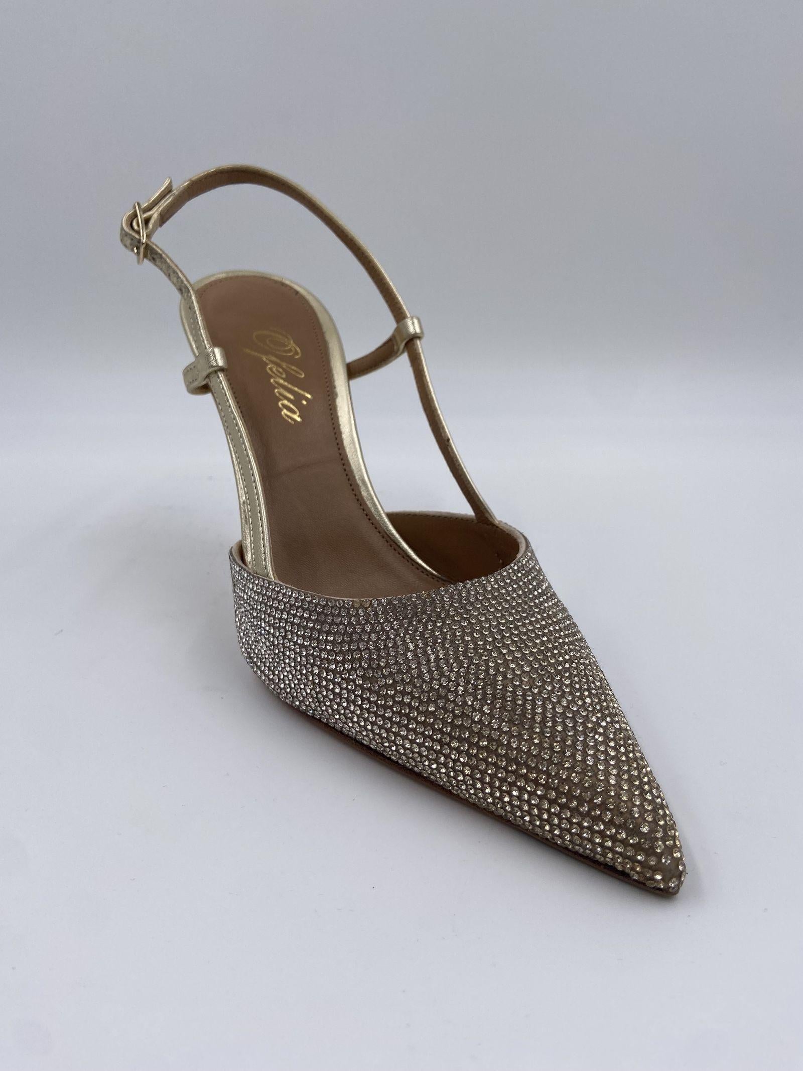 Sandalo alto con mini strass H2250 ORO OFELIA