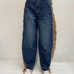 Jeans con frange LAF271PLUS DENIM OFELIA