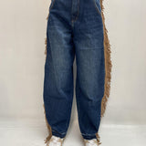 Jeans con frange LAF271PLUS DENIM OFELIA