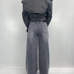 Giacca trench doppio petto B9603 GRIGIO OFELIA