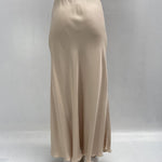 Gonna satinata con passamaneria in vita 887613 CREMA OFELIA