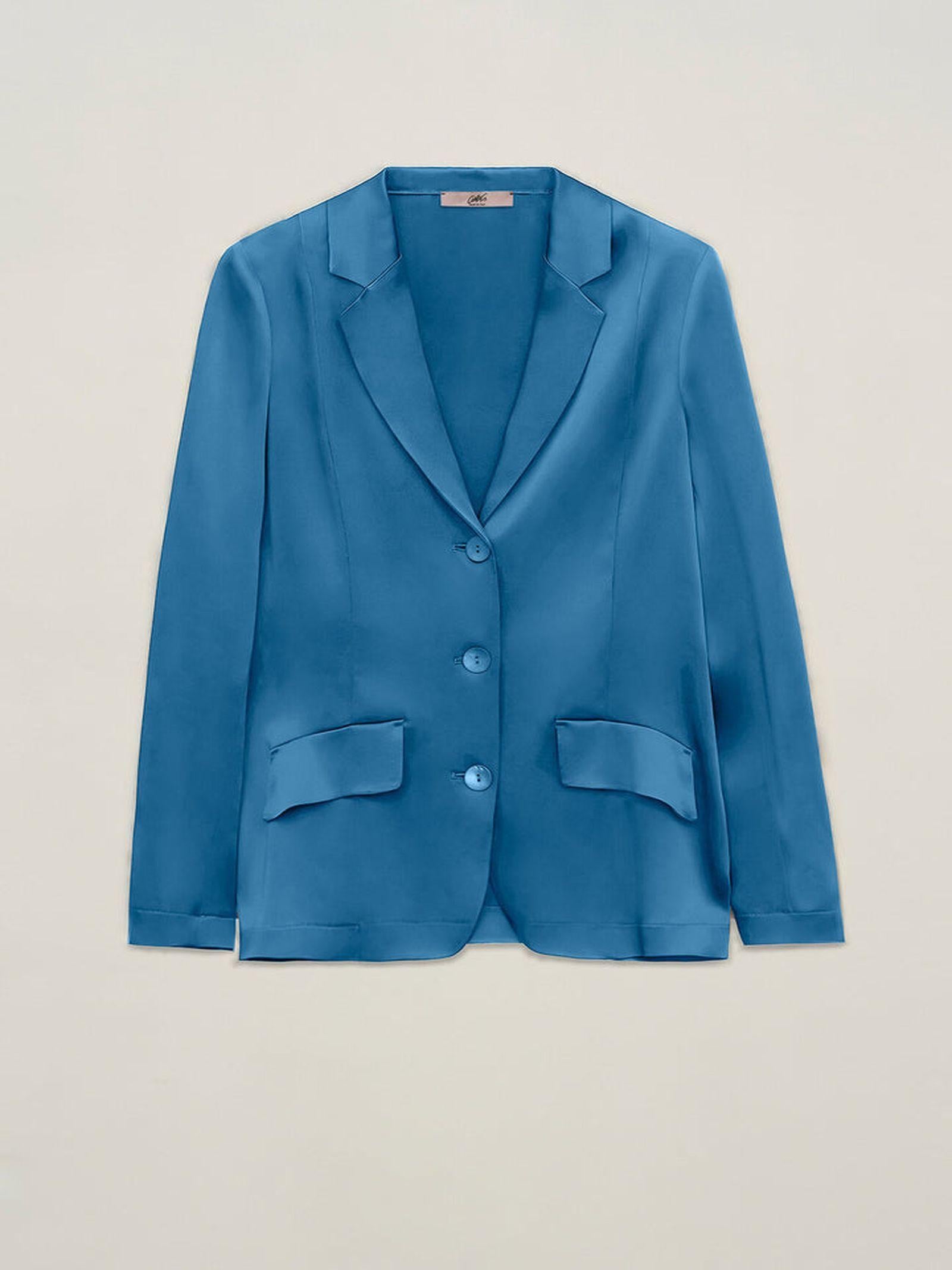 Giacca monopetto in satin IROM12 D1 26 CARLA G.