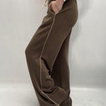 Pantalone gamba ampia Z6034 VERDE OFELIA