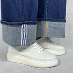 Jeans vita alta e gamba dritta con risvolto 824115JC771 DENIM OFELIA