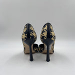 Sandalo in raffia con apertura laterale H2237 NEROBEIGE OFELIA