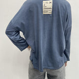 T-shirt scollo a V 2831 BLU OFELIA